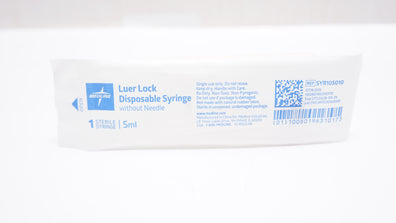 Medline SYR105010 Luer Lock Disposable Syringe Without Ndle 5ml